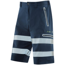 Load image into Gallery viewer, LEO - KINGSLEY - NAVY - HI VIZ WORK TROUSER SHORTS
