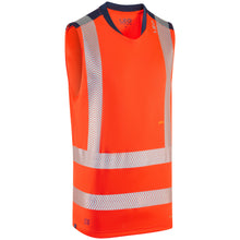 Load image into Gallery viewer, LEO - BRADWELL - HI VIZ ORANGE SLEEVELESS T-SHIRT
