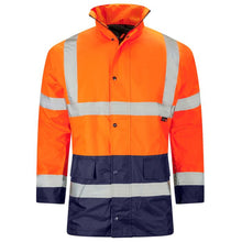 Load image into Gallery viewer, SUPERTOUCH HI VIZ ORANGE NAVY PARKA WATERPROOF PADDED JACKET
