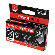 Load image into Gallery viewer, TIMCO Heavy Duty Staples 6MM - Chisel Point - Galvanised (1000)
