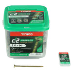 TIMCO  5.0 X 90 TUB C2 Premium Industrial Twin Cut Screws  PZ Yellow