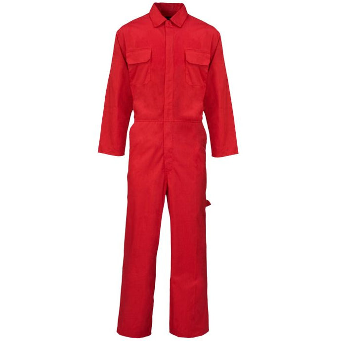 SUPERTOUCH RED POLYCOTTON WORK OVERALL