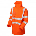 LEO - ORANGE - A04-Y-CLOVELLY ISO 20471 CLASS 3 BREATHABLE WATERPROOF HI VIZ JACKET