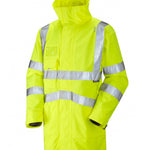 LEO - YELLOW - A04-Y-CLOVELLY ISO 20471 CLASS 3 BREATHABLE WATERPROOF HI VIZ JACKET