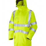 LEO - YELLOW - A04-Y-CLOVELLY ISO 20471 CLASS 3 BREATHABLE WATERPROOF HI VIZ JACKET