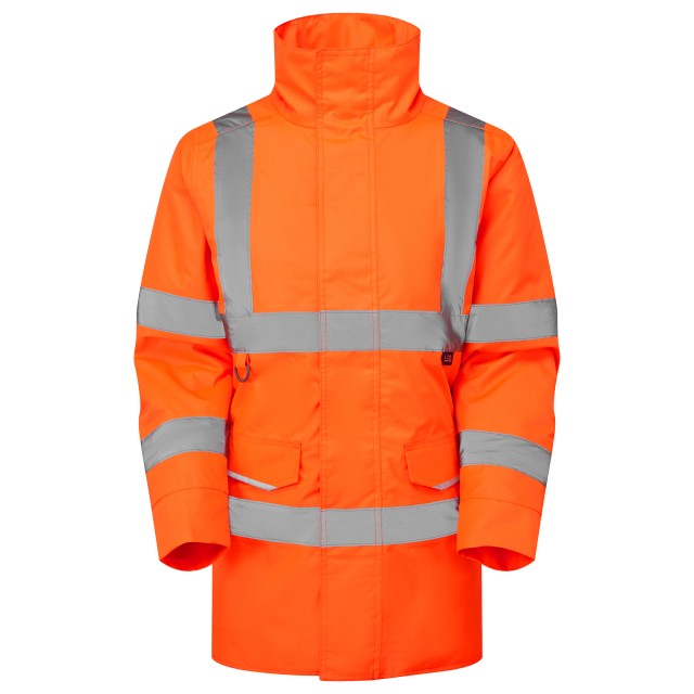 LEO - CHERISTOW - ORANGE - WOMAN'S  PADDED WATERPROOF HI VIZ JACKET  4K L01-O-LEO