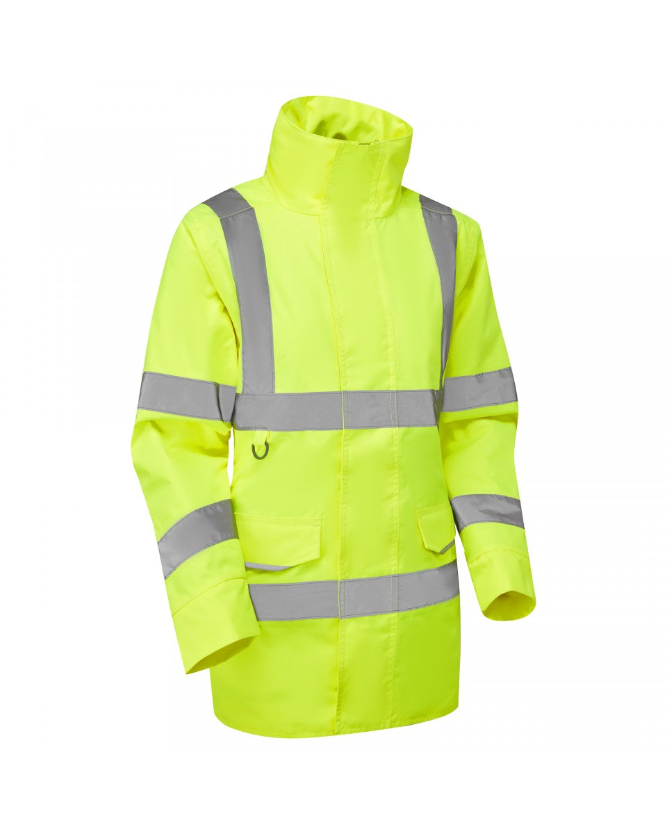 LEO - CHERISTOW - YELLOW - WOMAN'S  PADDED WATERPROOF HI VIZ JACKET  4K L01-Y-LEO