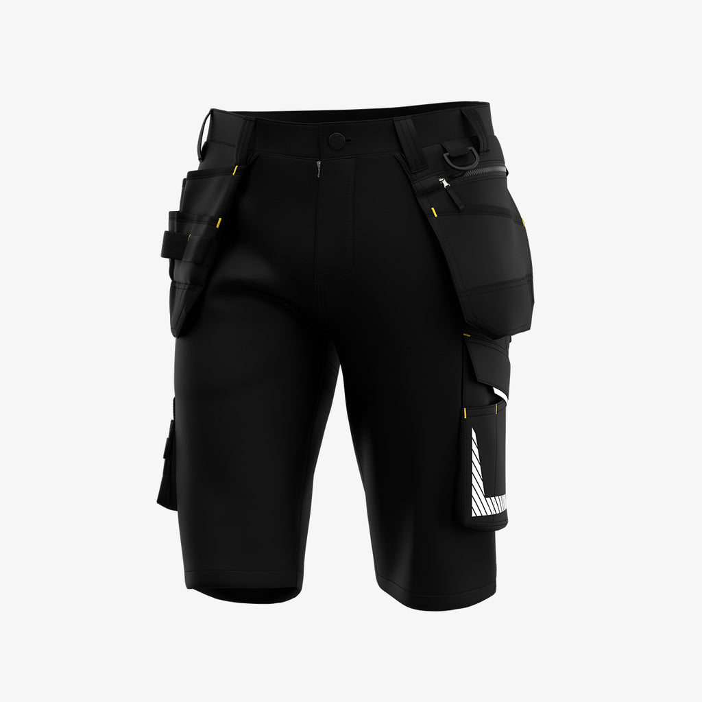 SAFETY JOGGER - ALKES WORK SHORTS -  WITH HANG POCKETS - ALKSHORTM - BLACK