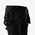 SAFETY JOGGER - ALKES WORK SHORTS -  WITH HANG POCKETS - ALKSHORTM - BLACK
