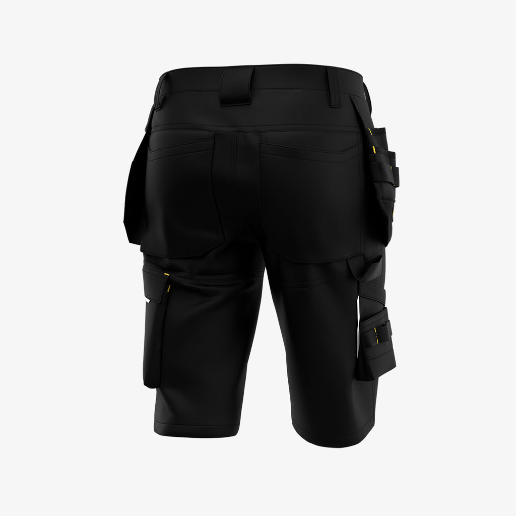 SAFETY JOGGER - ALKES WORK SHORTS -  WITH HANG POCKETS - ALKSHORTM - BLACK