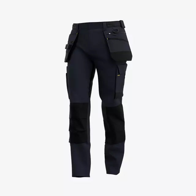 SAFETY JOGGER NAVY ALKES STRETCH WORK TROUSERS C/W HOLSTER POCKET