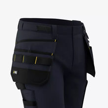Load image into Gallery viewer, SAFETY JOGGER NAVY ALKES STRETCH WORK TROUSERS C/W HOLSTER POCKET
