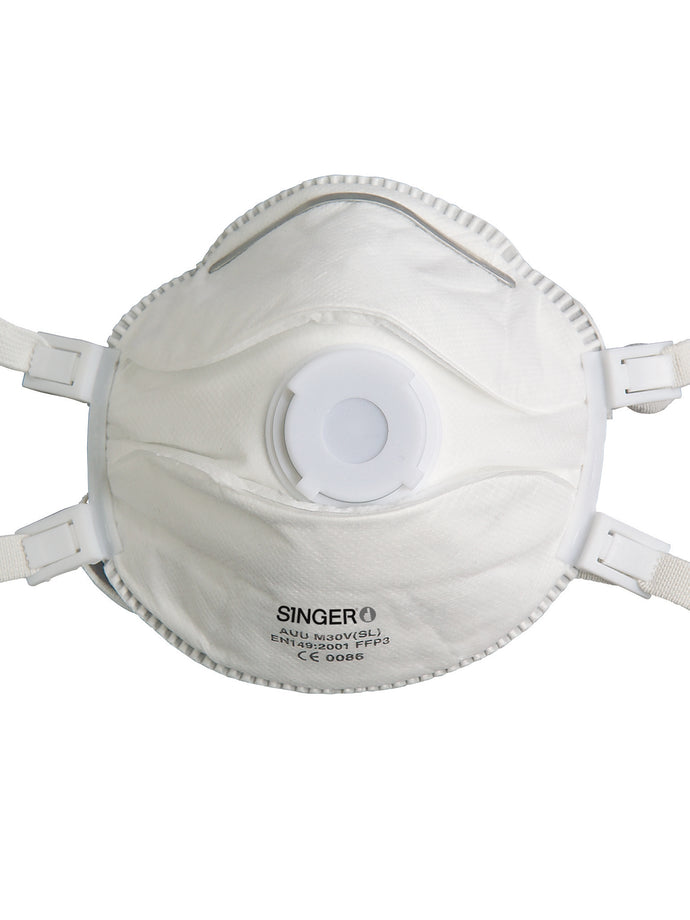 SINGER RESPIRATOR. FFP3 NR D STANDARD WITH VALVE 5 PIECES. Ref.AUUM30VSL