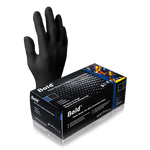 AURELIA - BOLD - BLACK NITRILE INDUSTRIAL DISPOSABLE GLOVE BOX OF 100 UNITS