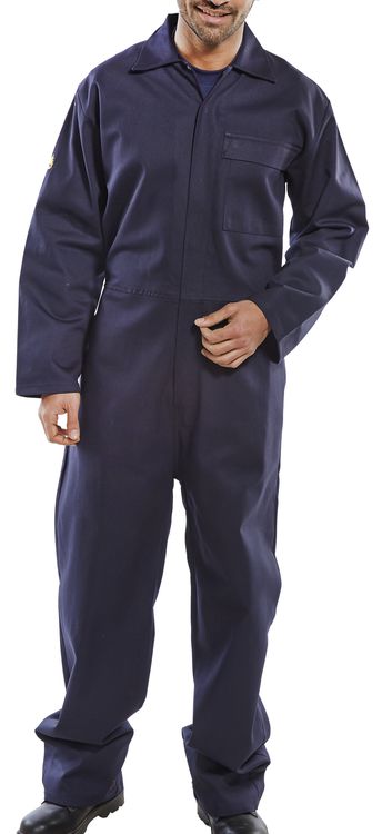 BEESWIFT CFRBSN FIRE RETARDANT NAVY HI VIZE OVERALL