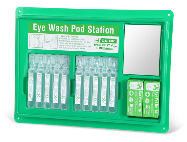 CM0715 CLICK MEDICAL EYEWASH POD 2 IN 1 STATION (10X20ml)