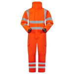 LEO - WATERTOWN - ORANGE - RAILSPEC - ECO HI VIZ 10KX WATERPROOF PERFORMANCE  + BREATHABLE HEAVY DUTY STRETCH OVERALL