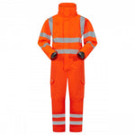 LEO - WATERTOWN - ORANGE - RAILSPEC - ECO HI VIZ 10KX WATERPROOF PERFORMANCE  + BREATHABLE HEAVY DUTY STRETCH OVERALL