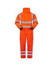 Load image into Gallery viewer, LEO - WATERTOWN - ORANGE - RAILSPEC - ECO HI VIZ 10KX WATERPROOF PERFORMANCE  + BREATHABLE HEAVY DUTY STRETCH OVERALL
