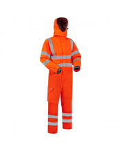 Load image into Gallery viewer, LEO - WATERTOWN - ORANGE - RAILSPEC - ECO HI VIZ 10KX WATERPROOF PERFORMANCE  + BREATHABLE HEAVY DUTY STRETCH OVERALL
