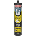 SOUDAL  TUBE OF FIX-ALL TURBO FAST SETTING ADHESIVE BLACK 290ml