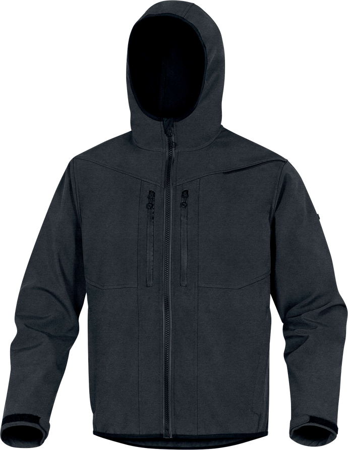 DELTAPLUS HORTEN2 SOFTSHELL JACKET WITH 3 LAMINATED LAYERS BLACK
