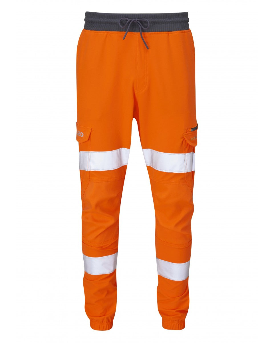 LEO JT01-O- HAWKRIDGE RAILSPEC  ISO 20471 CLASS 1 JOGGER TRACKSUIT BOTTOM HI VIZ ORANGE