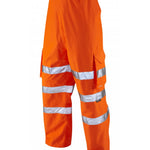 LEO L02 - ORANGE - INSTOW ISO20471 CLASS 1 HI VIX BREATHABLE WATERPROOF LEGGINS