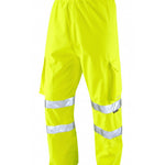 LEO L02 - YELLOW - INSTOW ISO20471 CLASS 1 HI VIX BREATHABLE WATERPROOF LEGGINS