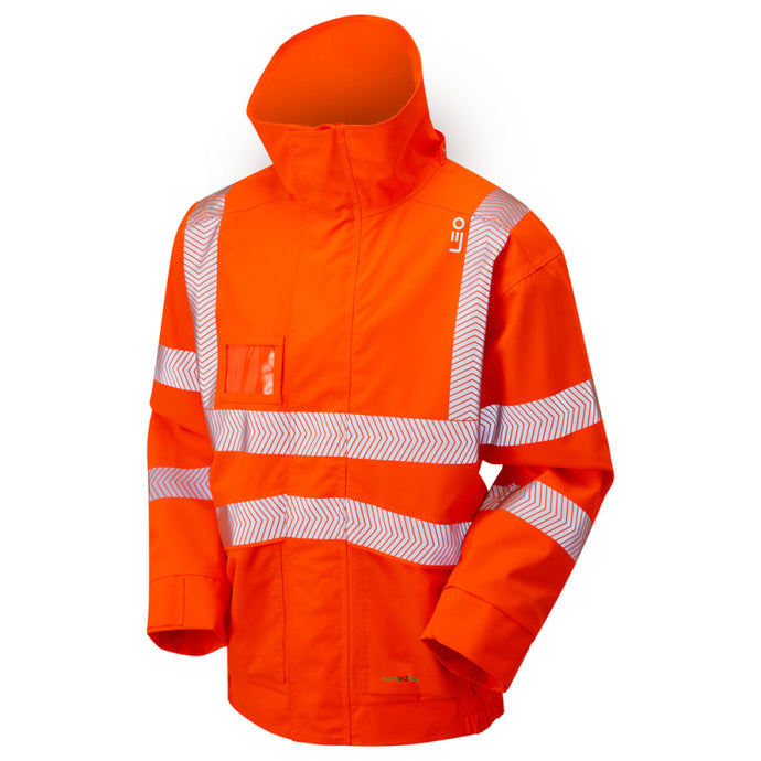 LEO DARTMOOR ECO 10K PERFORMANCE INDUSTRIAL WATERPROOF HI VIZ JACKET