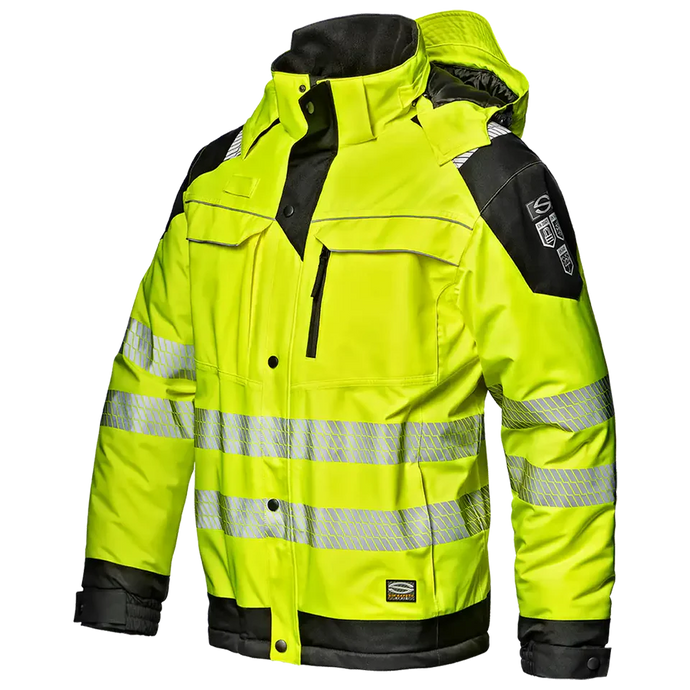 SIR SAFETY LOFOTEN HI VIZ YELLOW BLACK EXECUTIVE WORK BOMBER JACKET - MC4130EE