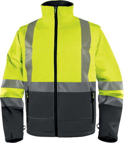DELTAPLUS FAST 2-in-1 High-Visibility Softshell Yellow Jacket