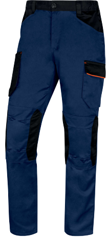 DELTAPLUS M2PA3STR COMFORT STRETCH WORK TROUSERS NAVY-ORANGE TRIM
