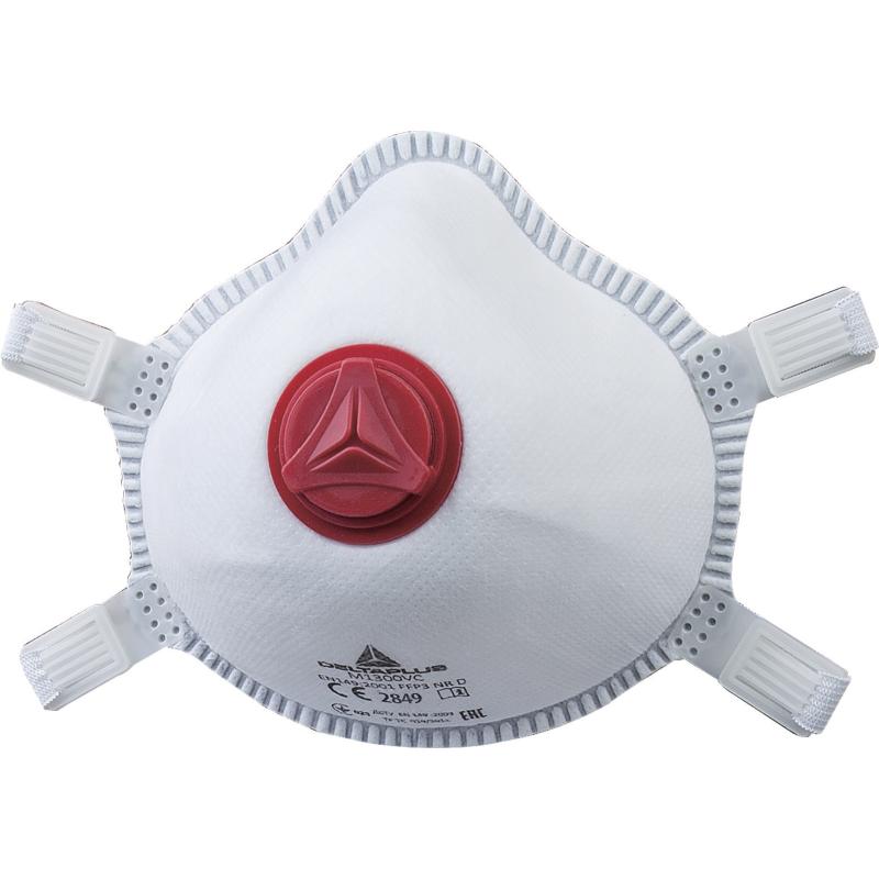 DELTAPLUS- M1300V - FFP3 INDUSTRIAL DISPOSABLE SAFETY FACE FILTER MASK BOX OF 5