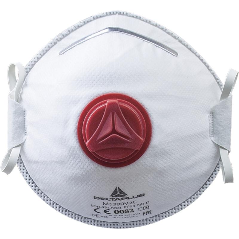 DELTAPLUS - M1300V2 - BOX OF 10 - FFP3 SAFETY DISPOSABLE VALVE FACE MASK