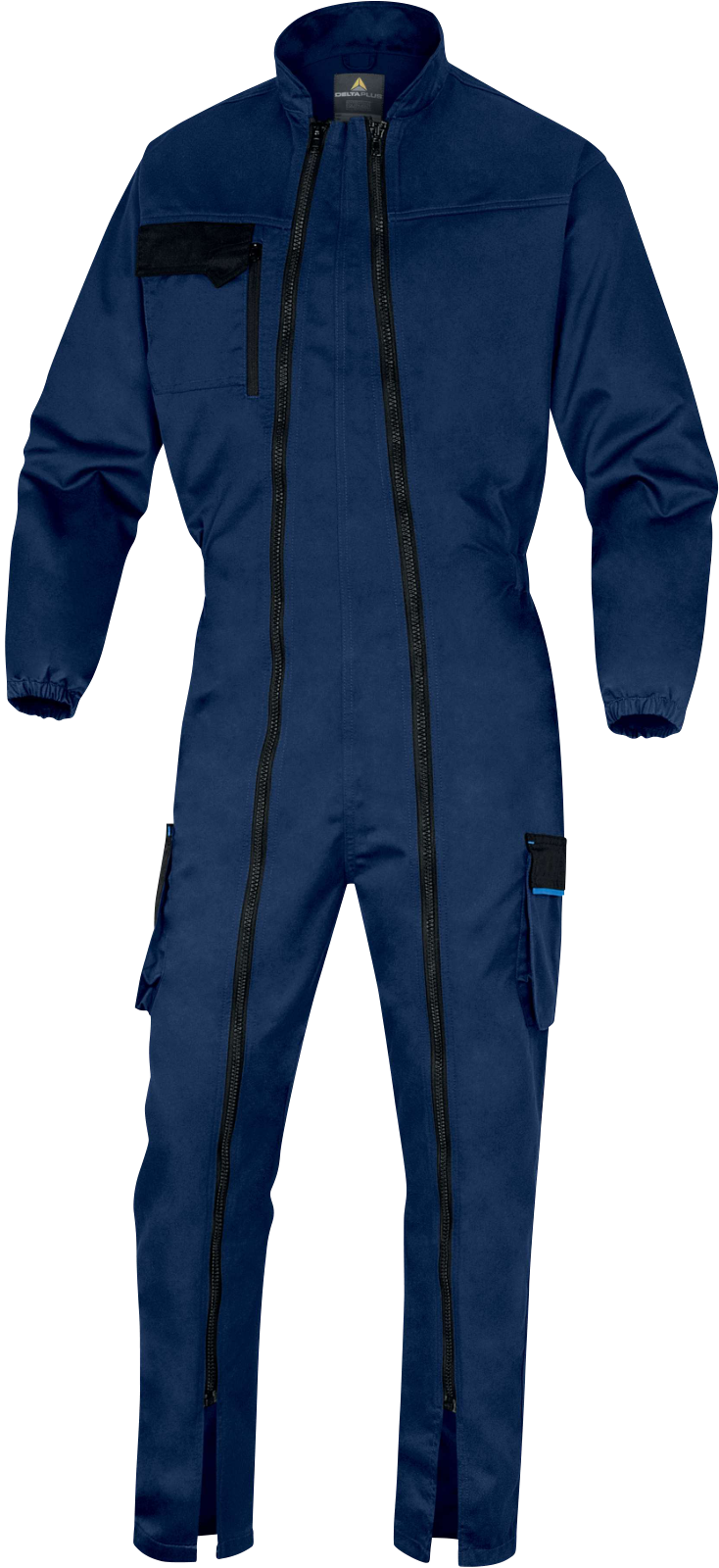DELTAPLUS MACH 2 NAVY-BLACK  M2CZ3 INDUSTRIAL LIGHTWEIGHT TWIN ZIP EASY ACCESS OVERALL
