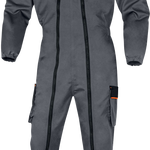 DELTAPLUS MACH 2 GREY-ORANGE  M2CZ3 INDUSTRIAL LIGHTWEIGHT TWIN ZIP EASY ACCESS OVERALL