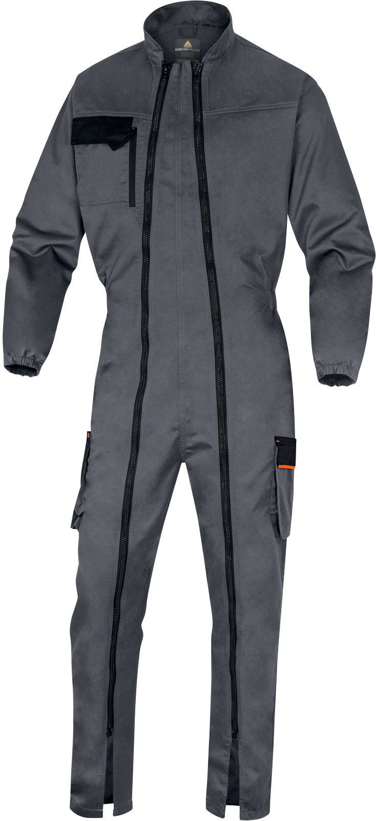 DELTAPLUS MACH 2 GREY-ORANGE  M2CZ3 INDUSTRIAL LIGHTWEIGHT TWIN ZIP EASY ACCESS OVERALL