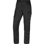 DELTAPLUS M2PA3STR COMFORT STRETCH WORK TROUSERS DARK GREY - RED TRIM