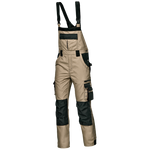 SIR - MC1813 HARRISON BIB + BRACE WORK TROUSER HEAVY DUTY KHAKI