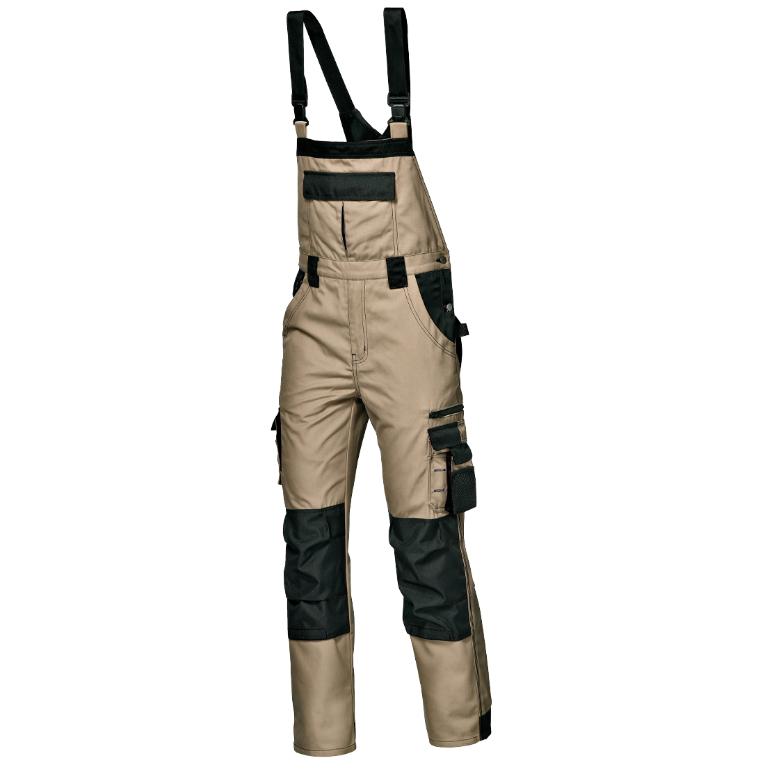 SIR - MC1813 HARRISON BIB + BRACE WORK TROUSER HEAVY DUTY KHAKI