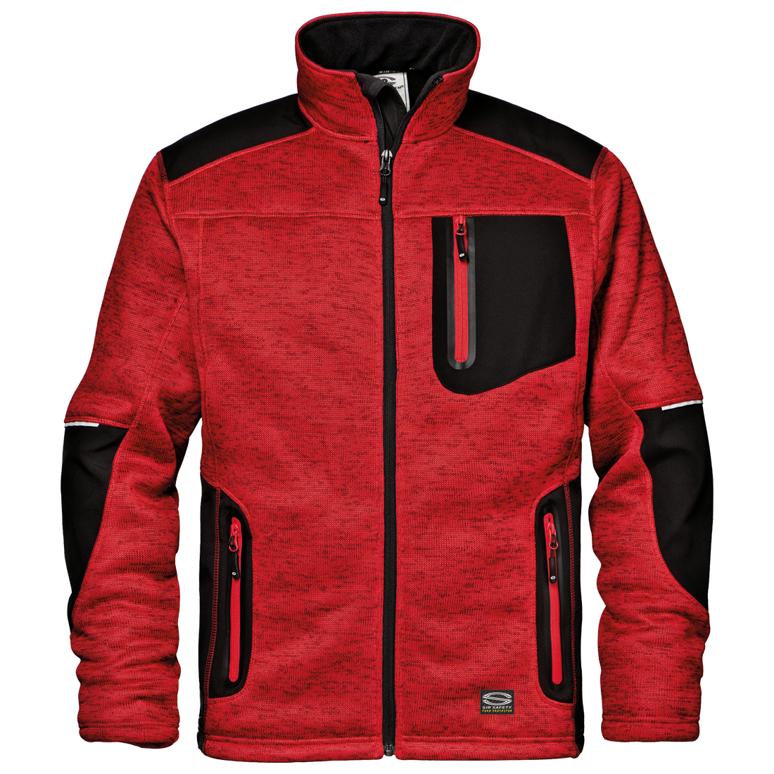 SIR - MC2512 FIGHTER RED ZIPPED LINED INDUSTRIAL WORK SWEATER