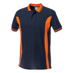 SIR - MC3017 LUNA COTTON WORK POLO SHIRT BLUE ORANGE