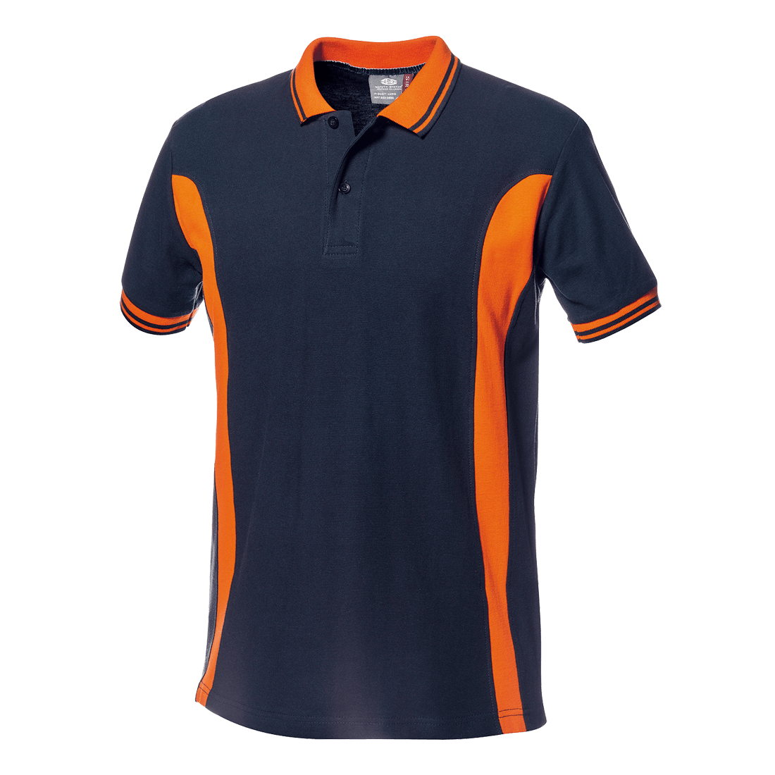SIR - MC3017 LUNA COTTON WORK POLO SHIRT BLUE ORANGE