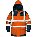 SIR - MC4116 REGIMENTAL SPLIT HI VIZ ORANGE NAVY ULTIMATE SAFETY JACKET 4 IN 1