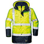 SIR - MC4124 MOTORWAY SPLIT HI VIZE YELLOW PARKA JACKET