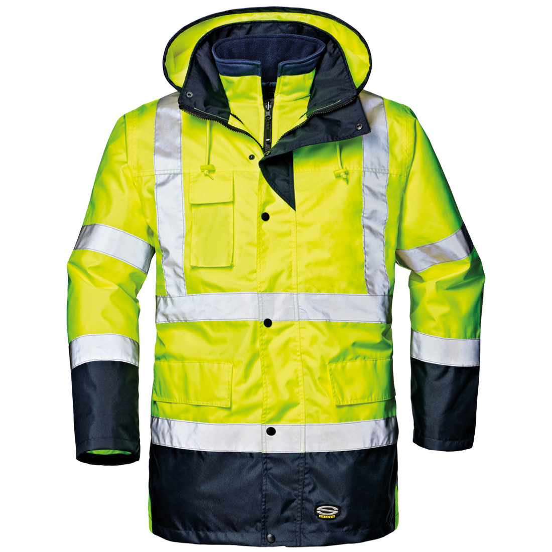 SIR - MC4124 MOTORWAY SPLIT HI VIZE YELLOW PARKA JACKET