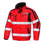 SIR - MC4125 CONTENDER HI VIZ RED WATERPROOF PADDED JACKE
