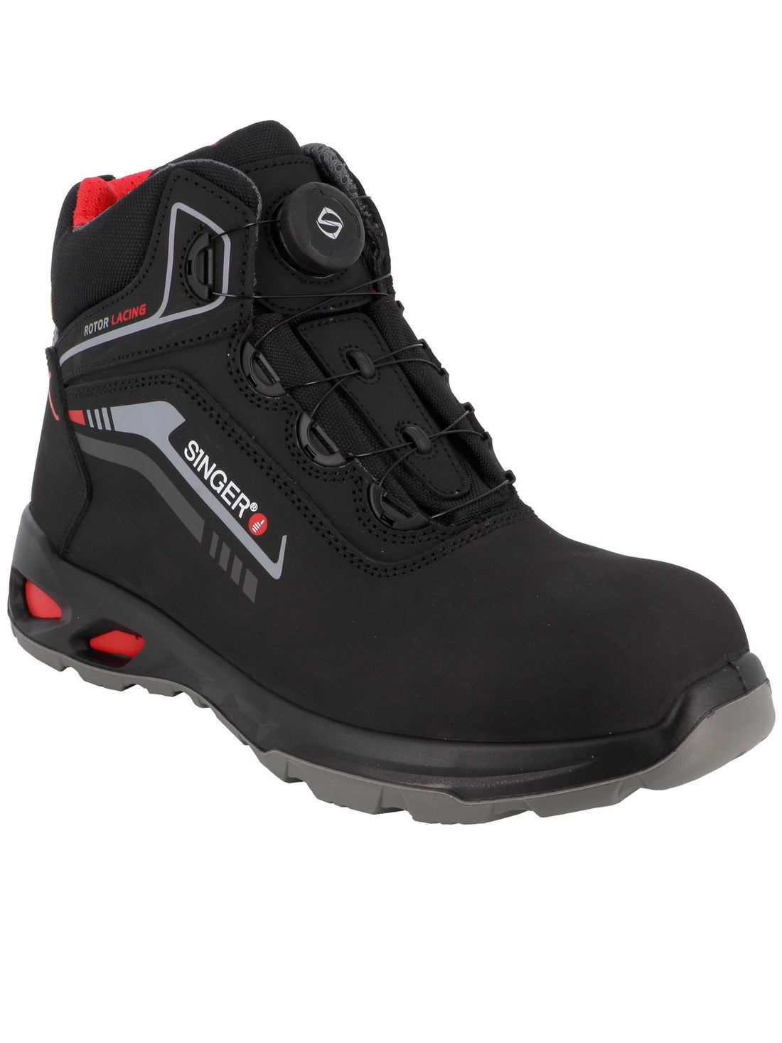 SINGER SAFETY MONZA - WATER REPELLENT LEATHER SAFETY WORK BOOT ESD ROTAR LACING SYSTEM