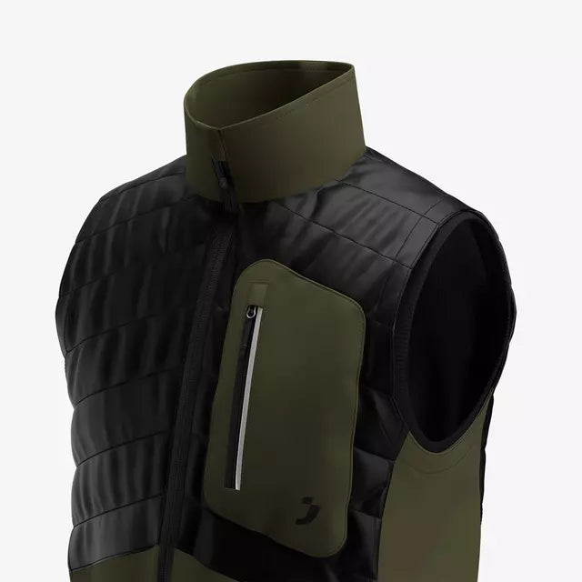 SAFETY JOGGER OAKBWARMM - OAK BODYWARMER MEN KHAKI/BLACK